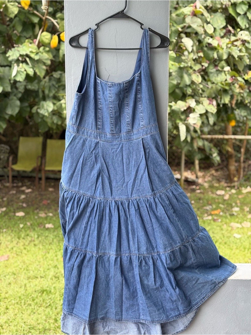 Blue Denim Tiered Sundress - Picture 2 of 8
